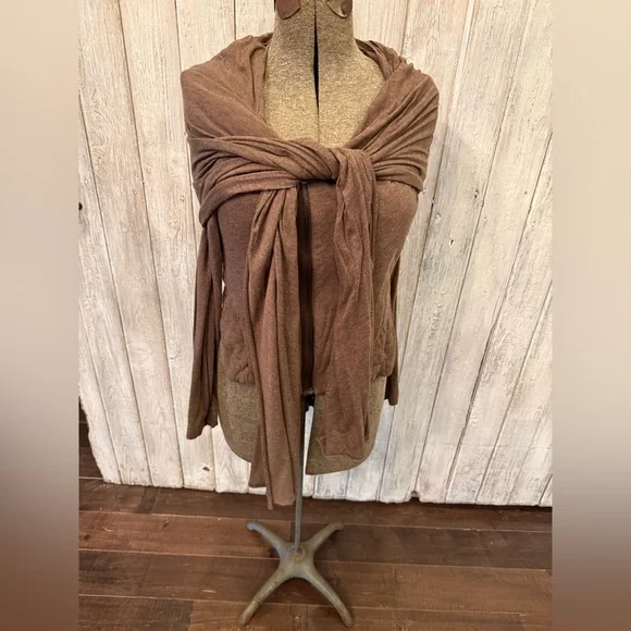 BCBGMaxAzria Brown Cape-Style Tunic - Picture 4 of 9